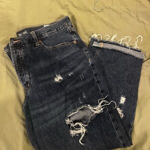 Old Navy Dark Blue Slouchy Straight Jeans